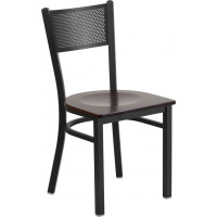 Flash Furniture XU-DG-60115-GRD-WALW-GG Restaurant Chair in Black Walnut